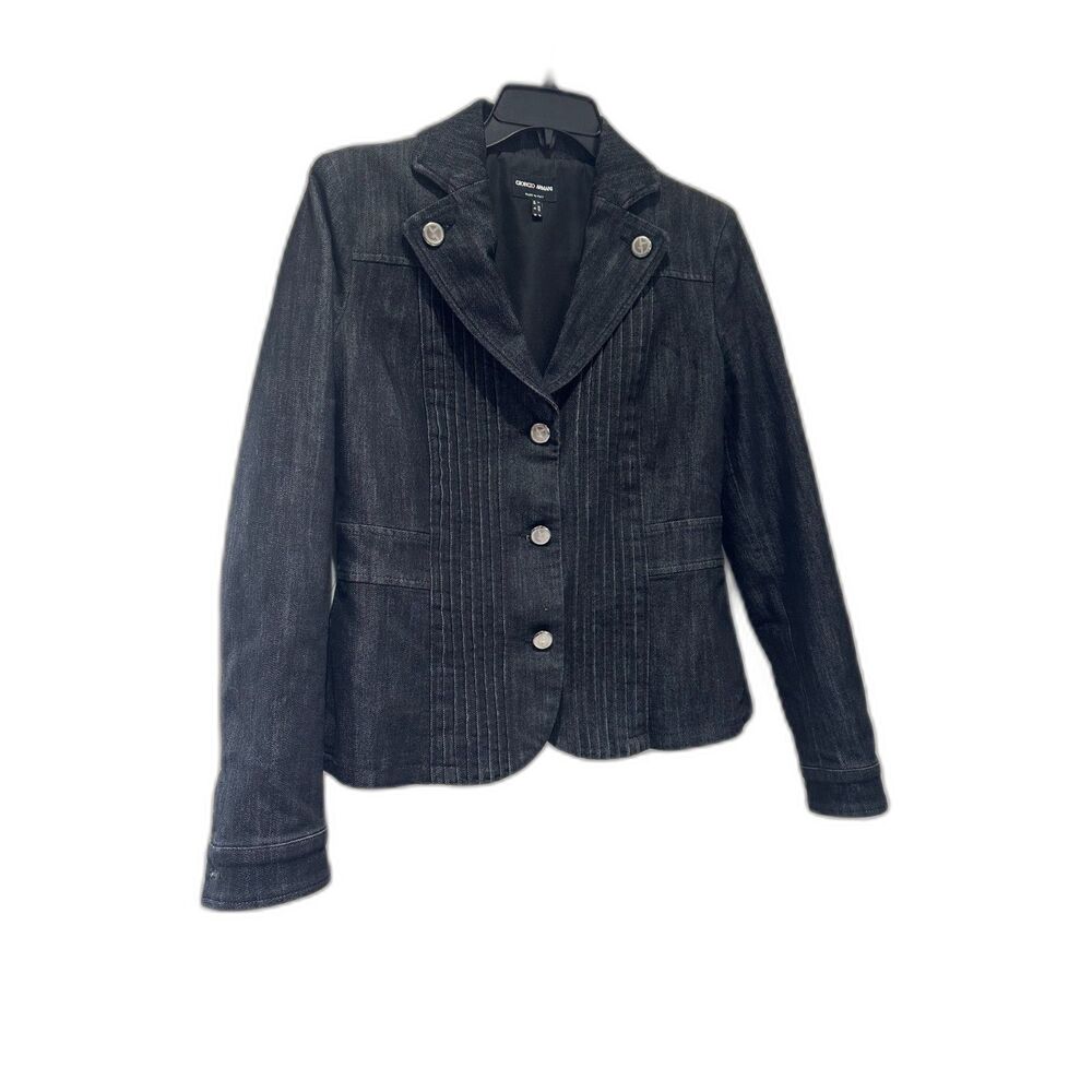 Authentic Giorgio Armani Italian Denim Jacket – Thick Lined – Size 6